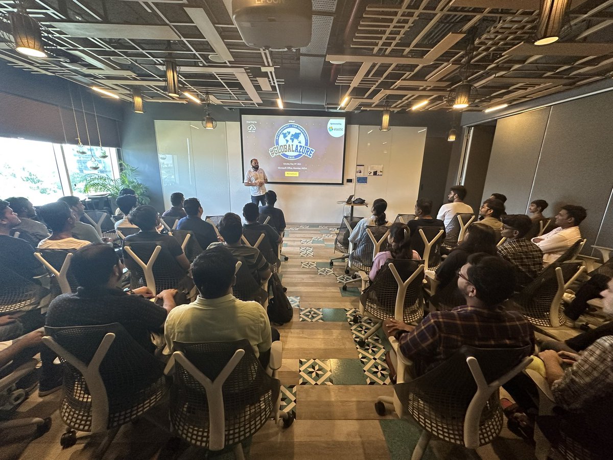 nilexshinde's tweet photo. We have a housefull today at Global Azure Bootcamp 2023 Mumbai organized by @dearazure_net and sponsored by @elastic 

cc:@KasamShaikh @_ashish_tiwari @saihacksoft @ElasticMumbai @TechFero @TrainerKrunal 

#Azure #azureai #Microsoftazure https://t.co/4MuIHXCkaI
