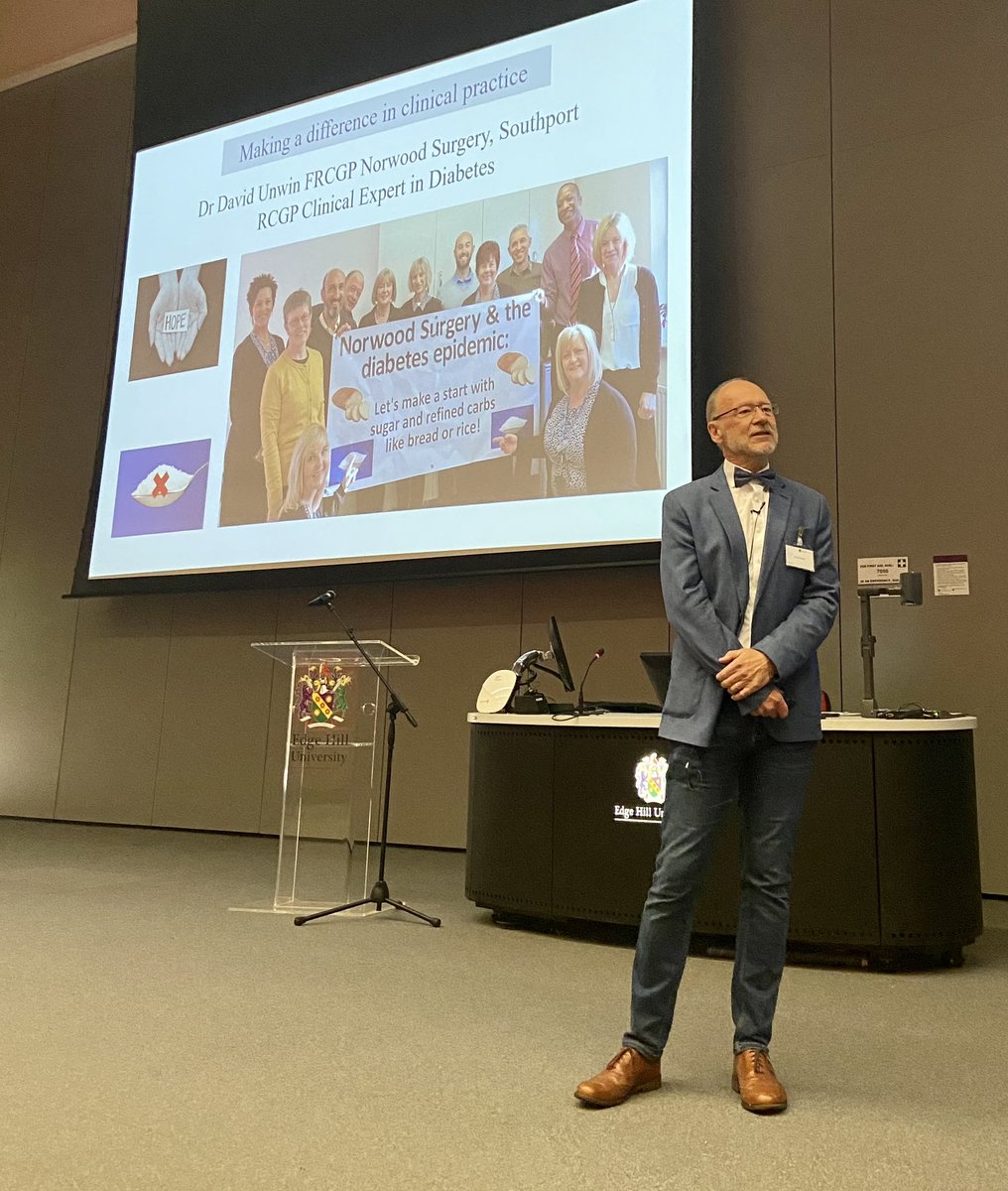 lowcarbGP's tweet photo. A first for me and possibly for low carb   Lecturing at a medical school!! Giving the keynote at Edge Hill Medical School Spring Conference @edgehill The questions went on for 45 minutes !! https://t.co/ytnKku3YV2