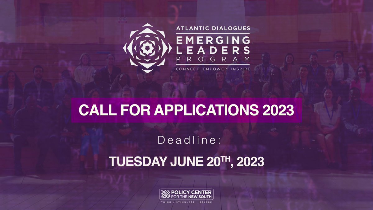 Oppourtunties's tweet photo. 2023 Atlantic Dialogues Emerging Leaders Program (Fully Funded to Morocco) 

Deadline: June 20, 2023.

https://t.co/Cgfx5kZTUW https://t.co/VI0lJvk3WB