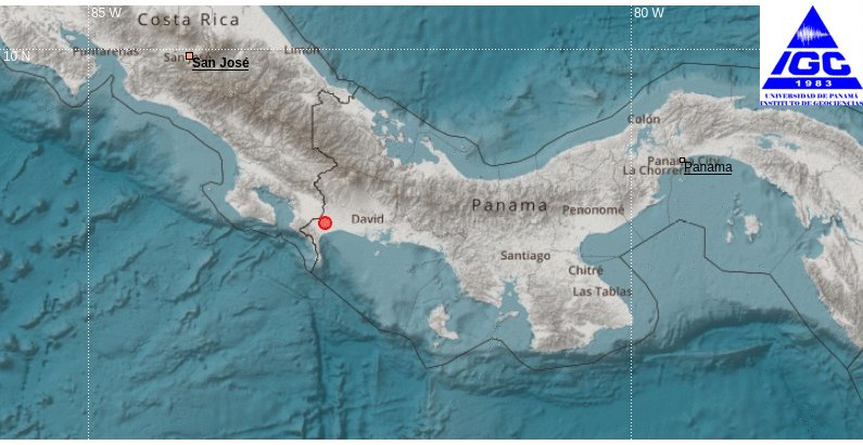 El Instituto de Geociencias de la Universidad de Panamá,
Reporta el siguiente evento PRELIMINAR:
Fecha: 2023-05-13 01:41 Hora local,
Magnitud:3.6 (MLv),
Profundidad: 25 km,
localizado a 14 km de PUERTO ARMUELLES.
Para más información sismos.panamaigc-up.com/eqview/#?event