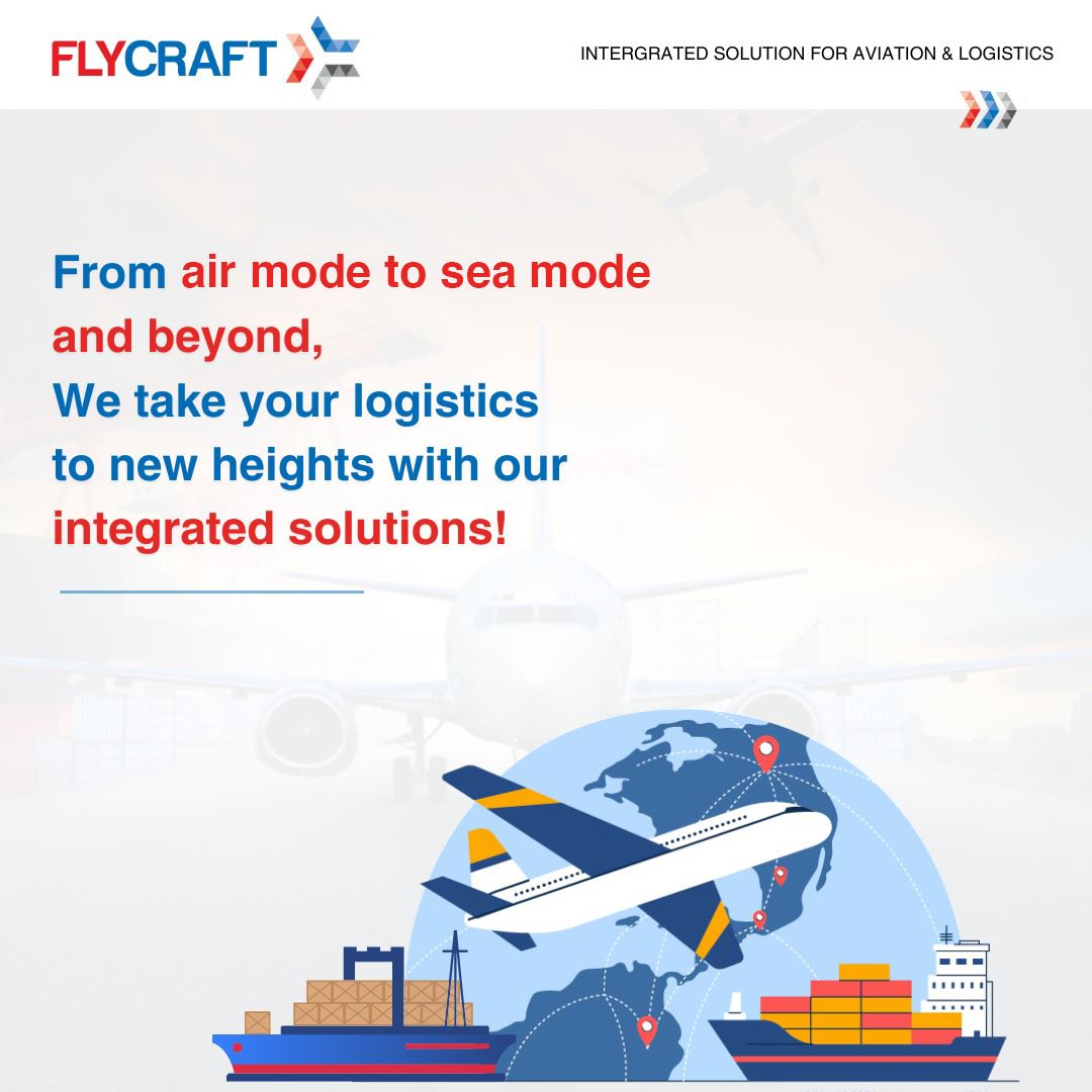 At #Flycraft, we don't just offer transportation services - we offer integrated logistics solutions that take you from air mode to sea mode and beyond! 🙌   #IntegratedLogistics #GlobalTransportation #SeamlessSolutions