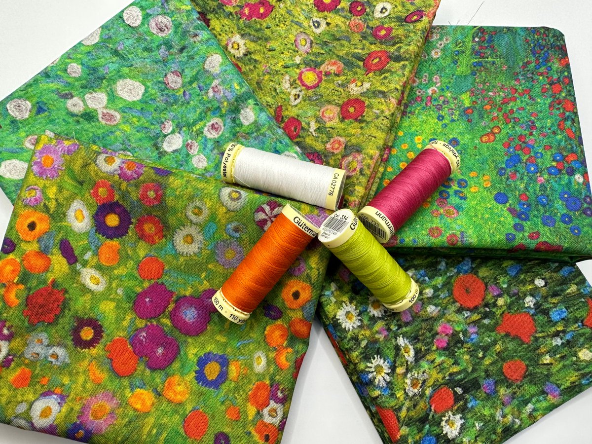 ✂️The Little Fabric Shop...  
Lovely Fabric💝🧵🪡  
Gustav Klimt, Garden Flowers  
#Fabric #Sewing #MHHSBD  
thelittlefabricshop.co.uk