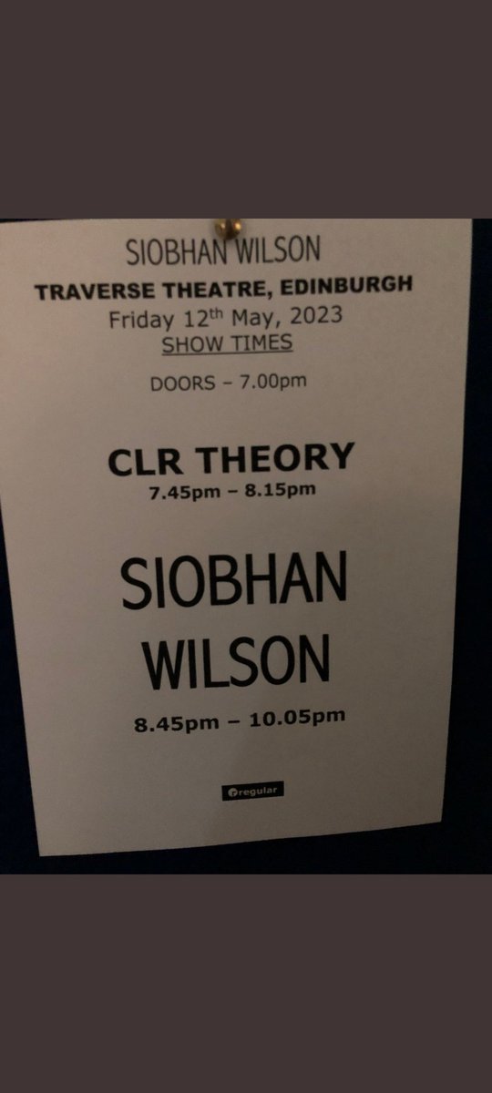 CLR theory (@clr_theory) on Twitter photo Stunning night at <a href="/traversetheatre/">Traverse Theatre</a> supporting <a href="/SiobhanIsBack/">Siobhan Wilson</a> such a focussed beautifully attentive audience. Emosh likes.
So proud to play our first Edinburgh gig.
Thank you <a href="/traversetheatre/">Traverse Theatre</a>
for everything yesterday and to <a href="/regularmusicuk/">Regular Music</a> and <a href="/SiobhanIsBack/">Siobhan Wilson</a> for having us. Stunning night at <a href="/traversetheatre/">Traverse Theatre</a> supporting <a href="/SiobhanIsBack/">Siobhan Wilson</a> such a focussed beautifully attentive audience. Emosh likes.
So proud to play our first Edinburgh gig.
Thank you <a href="/traversetheatre/">Traverse Theatre</a>
for everything yesterday and to <a href="/regularmusicuk/">Regular Music</a> and <a href="/SiobhanIsBack/">Siobhan Wilson</a> for having us.