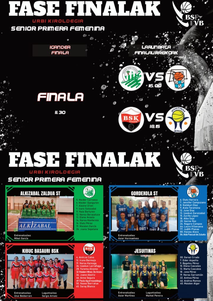 GordexolaST's tweet photo. Cartel de la F4 del senior femenino. Desde aquí les deseamos toda la suerte a las jugadoras de Asier. https://t.co/JoeBle7HCf