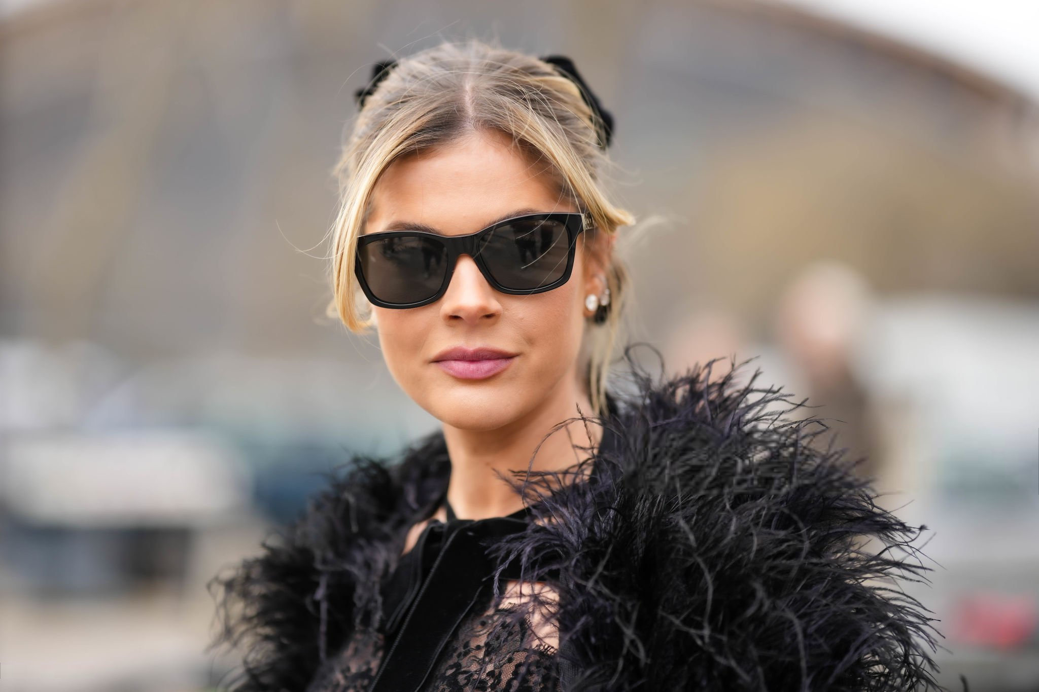 Sunglasses: Cat Eye Sunglasses, acetate & tweed — Fashion