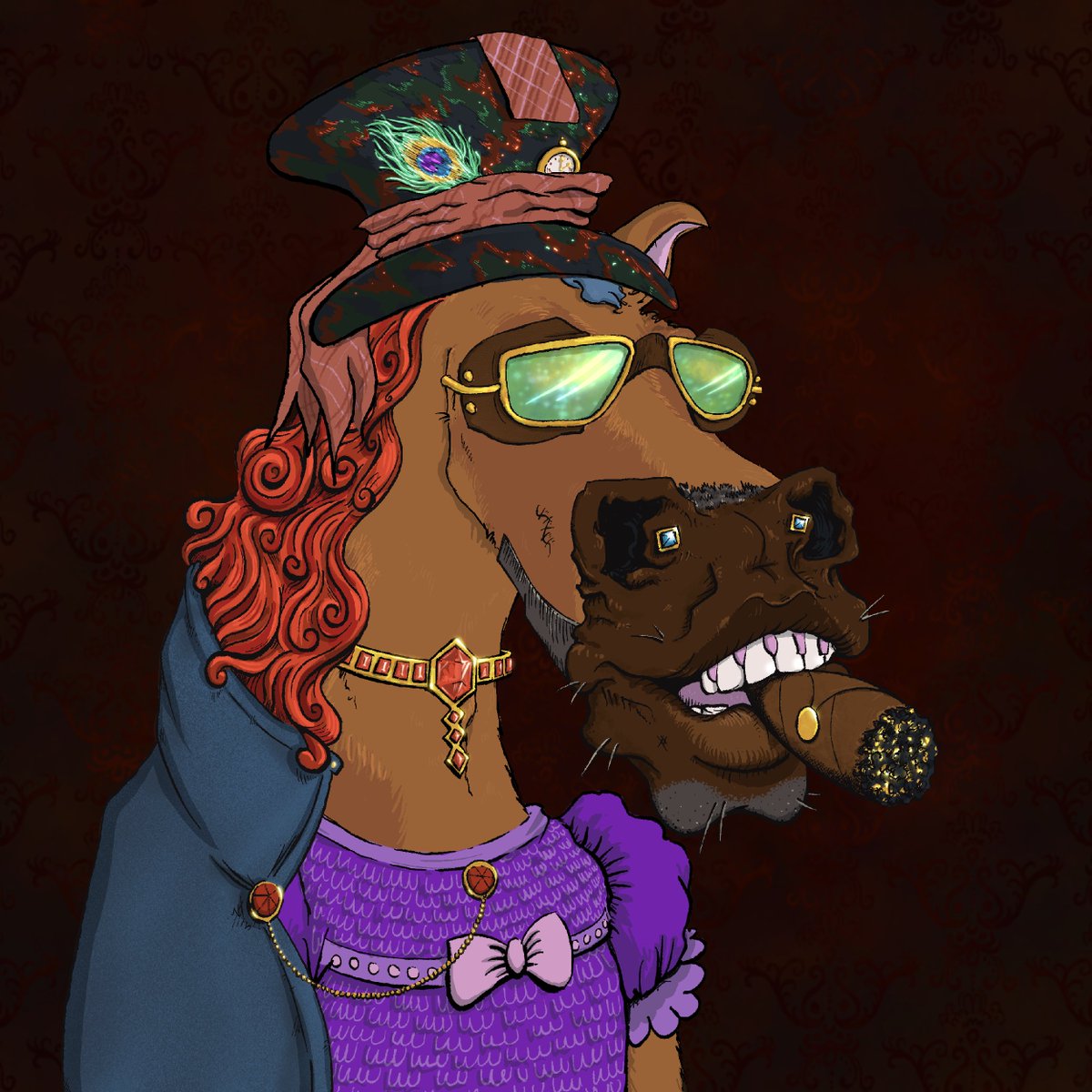 SalesFrh's tweet photo. Filthy Rich Horse #00331 with Headwear: Mad Hatter (2.24%) sold on https://t.co/cSvvdcaLeb for a collection offer of ₳44 ($16.13) https://t.co/hzwm2mFBwy