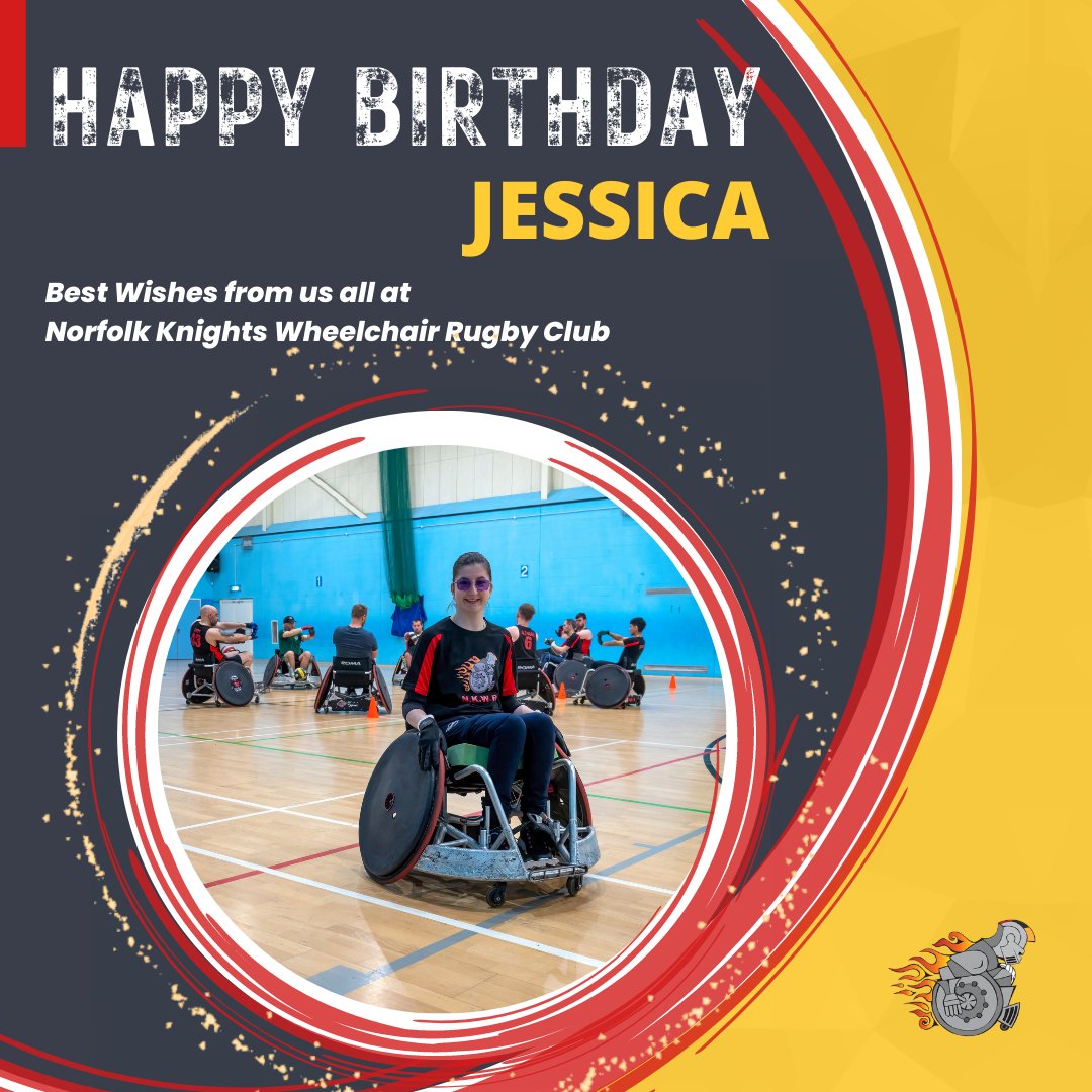 Norfolk_Knights's tweet photo. HAPPY BIRTHDAY to Jessica Smith 🎂

We are pleased you've decided to spend some of your special day with us - taking part in your first competitive Wheelchair Rugby match!

From all of us at Norfolk Knights 🏐⚔️ we hope you have a SMASHING day!

#HipHipHooray #PlayersBirthday https://t.co/uLqZcWFxWB