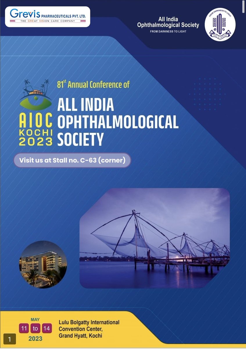 Join us at AIOC Exhibition 2023, Asia's largest ophthalmology conference and exhibition!

Visit us at 'Lulu Bolgatty International Convention Center, Grand Hyatt, Kochi' Stall No. C-63 (Corner)

#AIOC2023 #AIOCExhibition #OphthalmologyConference #EyeCareInnovation #pharmaceutical