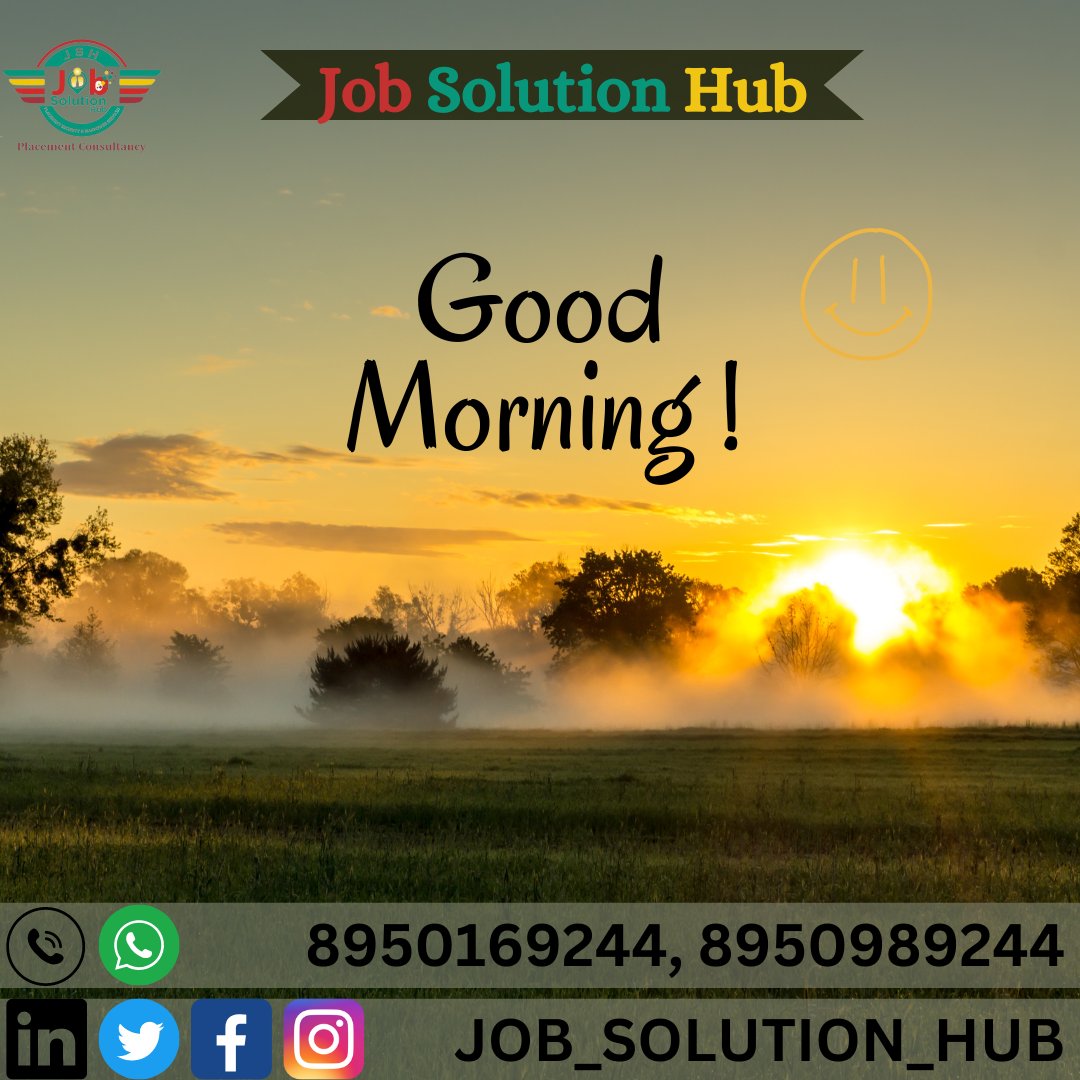 Good Morning Everyone 

#goodmorning #morningmotivation #hiring #Jobs #jobbiijob #jobupdates #JOBLIFE #Motivation #Inspired2032 #Mindset #mindsetmatters #HiringAlert #hiring #HiringAlert #vacancy #application #visa #abroad #trend #latestupdates