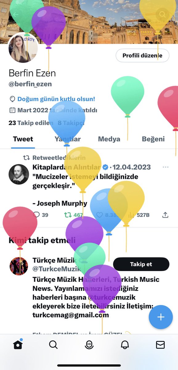 berfin_ezen's tweet photo. Günaydın, bugünün balonları benimm.. 🥹 https://t.co/7ZvSdQGmLq