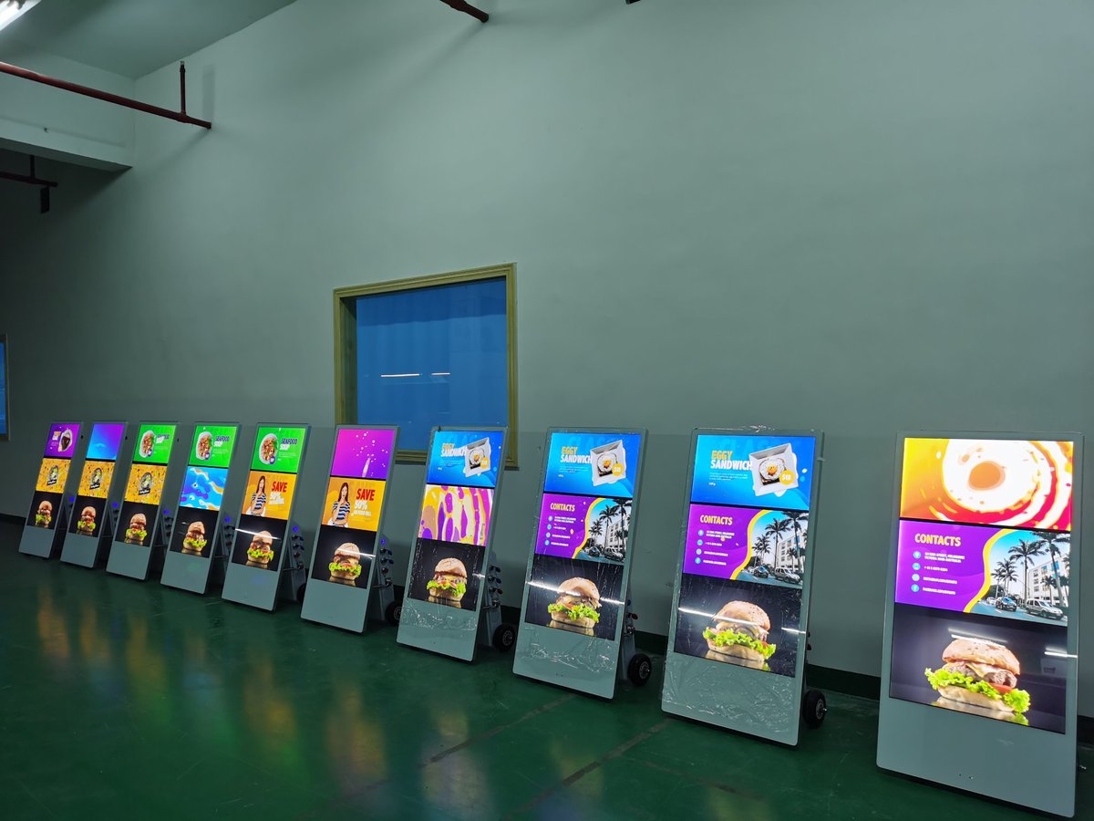 JasmineChen502's tweet image. #Starvisualdisplay Super convenient portable IP65 outdoor battery kiosk, 43&apos;&apos; outdoor battery android A-board, It&apos;s an ideal product for your coffee and restaurants

🤞Size: 43&apos;&apos;
🤞Brightness: 1500nits
🤞12~14 hours of battery life
🤞Android network updated

#digitalsignage