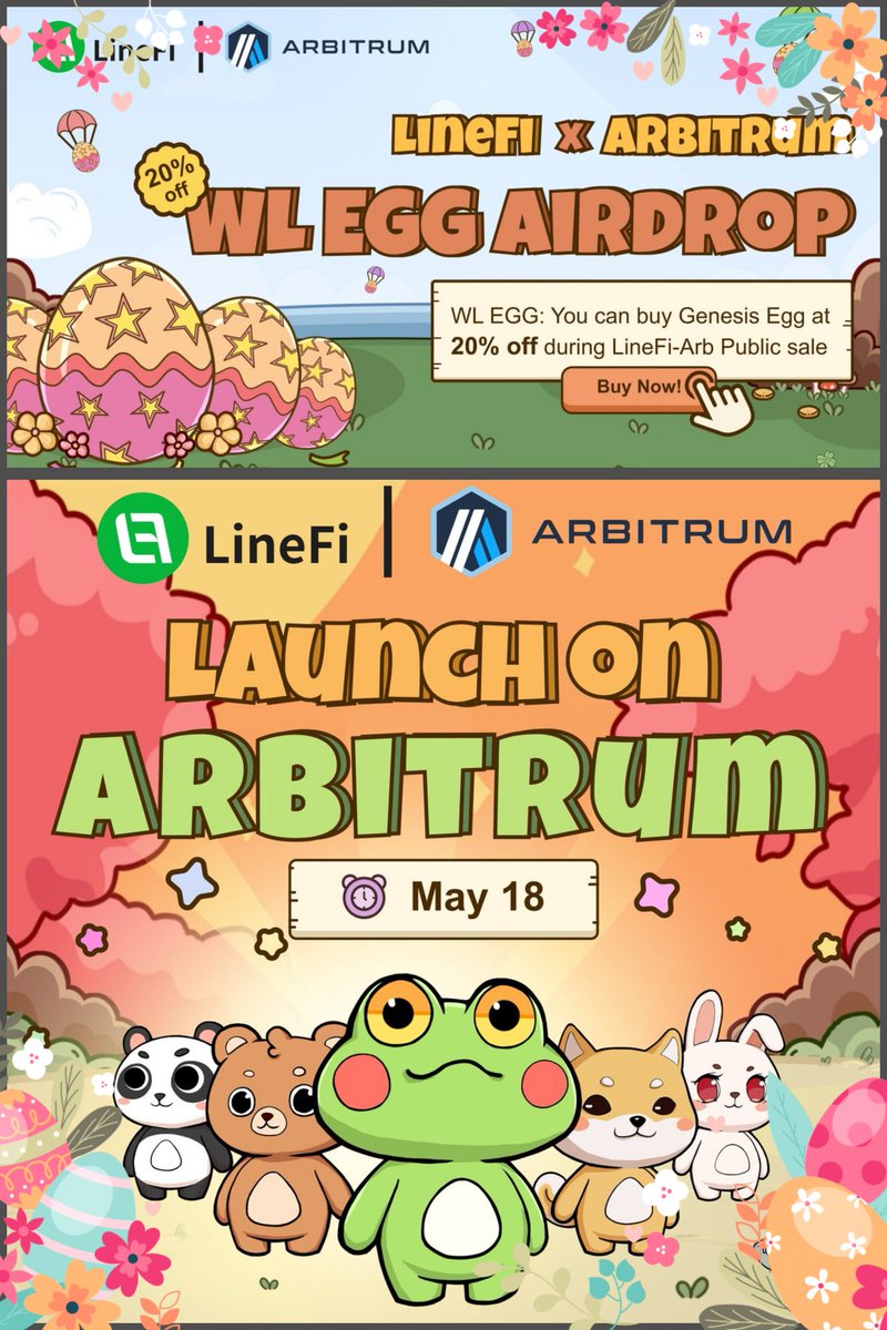 Goz_NFT's tweet photo. 🐸🥚 #LineFi #Giveaway 🥚🐸

✅人気のLineFiからArb chainが登場‼️
✅もうガス代の心配無し👌
✅OSは1200名超え、5/18ローンチ🚀

／
🏆 5 × WL+Common egg (#Freemint) 
＼

1⃣ Follow🤝
  @LineFi_Official / @Goz_NFT
2️⃣❤＆RT 

⏰ 72h

#SocialFi #프리민트 #免费薄荷
#zkTwitFi #Arbitrum https://t.co/0oXIN5l8E1
