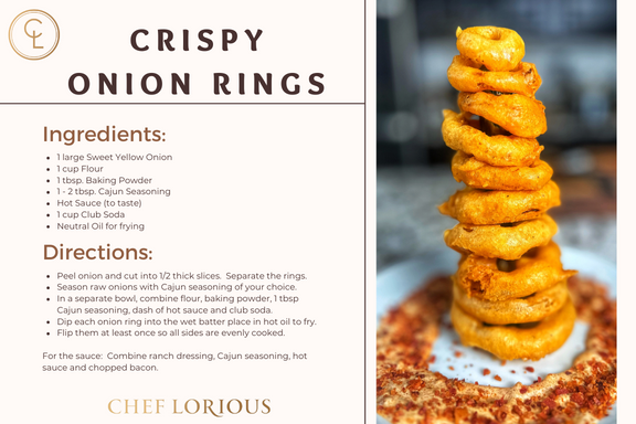 ChefLorious's tweet photo. Perfectly crisp onion rings that will make you drool!  Watch the video here: https://t.co/jdMwwlVSkm https://t.co/3cOu3bJH8I