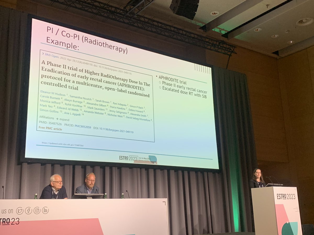 Excellent to see our @EFOMP_org work on the involvement of #medphys in clinical trials expertly presented by @NatLAbbott on the #ESTRO23 stage (And I definitely appreciated the @aphrodite_trial mention!)
