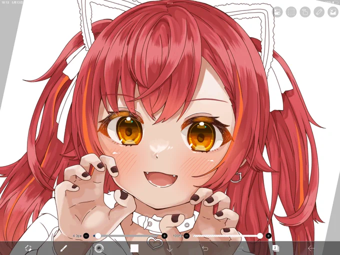 塗ってます、、