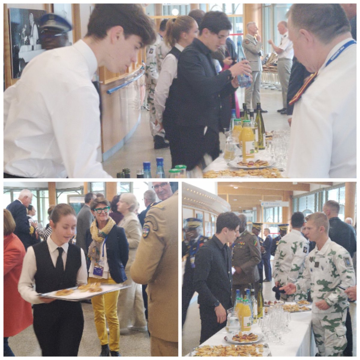 Lautreamont65's tweet photo. Fiers de nos élèves du bac CSR qui ont servi avec brio le cocktail aux corps d'armées de tous les continents lors du pèlerinage militaire international @PMILOURDES à #Lourdes. Inoubliable ! 🙏aux militaires pour leurs félicitations 👍 @UMIH_France @AnneM_V @DSDEN65 @MostafaFourar https://t.co/zCYAZ0pz38