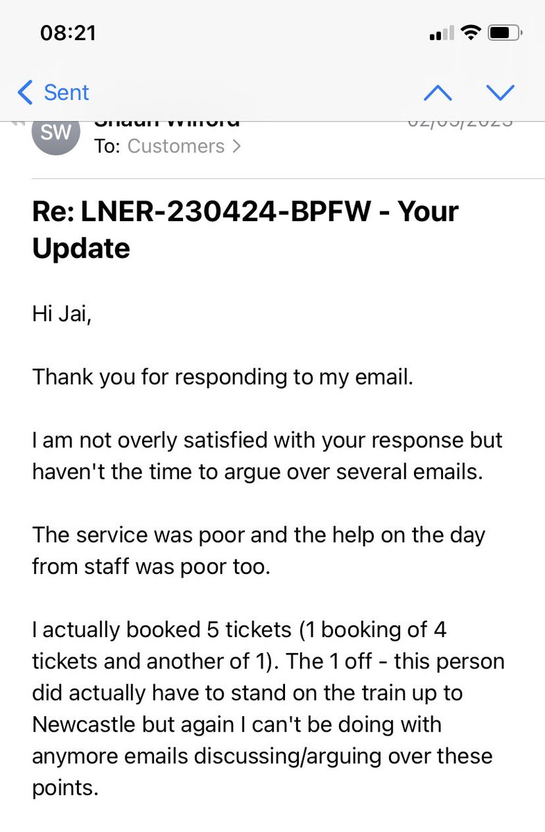 Swanky17's tweet photo. @LNER And I’ve advised I replied. And chased up. https://t.co/3jfGMEQBhP