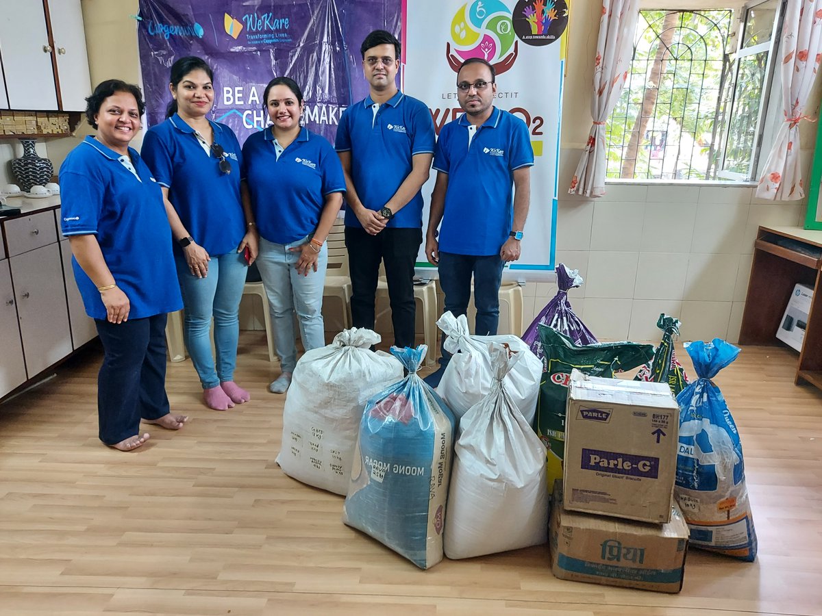 CapgeminiIndia's tweet photo. We recently organized a Nutrition Diet Distribution Drive, in collaboration with We4O2 Foundation, for the impoverished children of single working mothers at Ashadeep Association. #WeKare team put together over 2 months' worth of grocery supplies for 400 kids
#GetTheFutureYouWant https://t.co/HEdhaJ7zMn