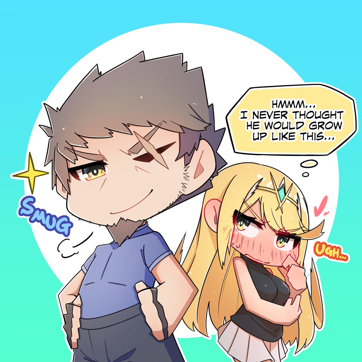 It seems that even Mythra could not have predicted Rex's growth. #XenobladeChronicles2