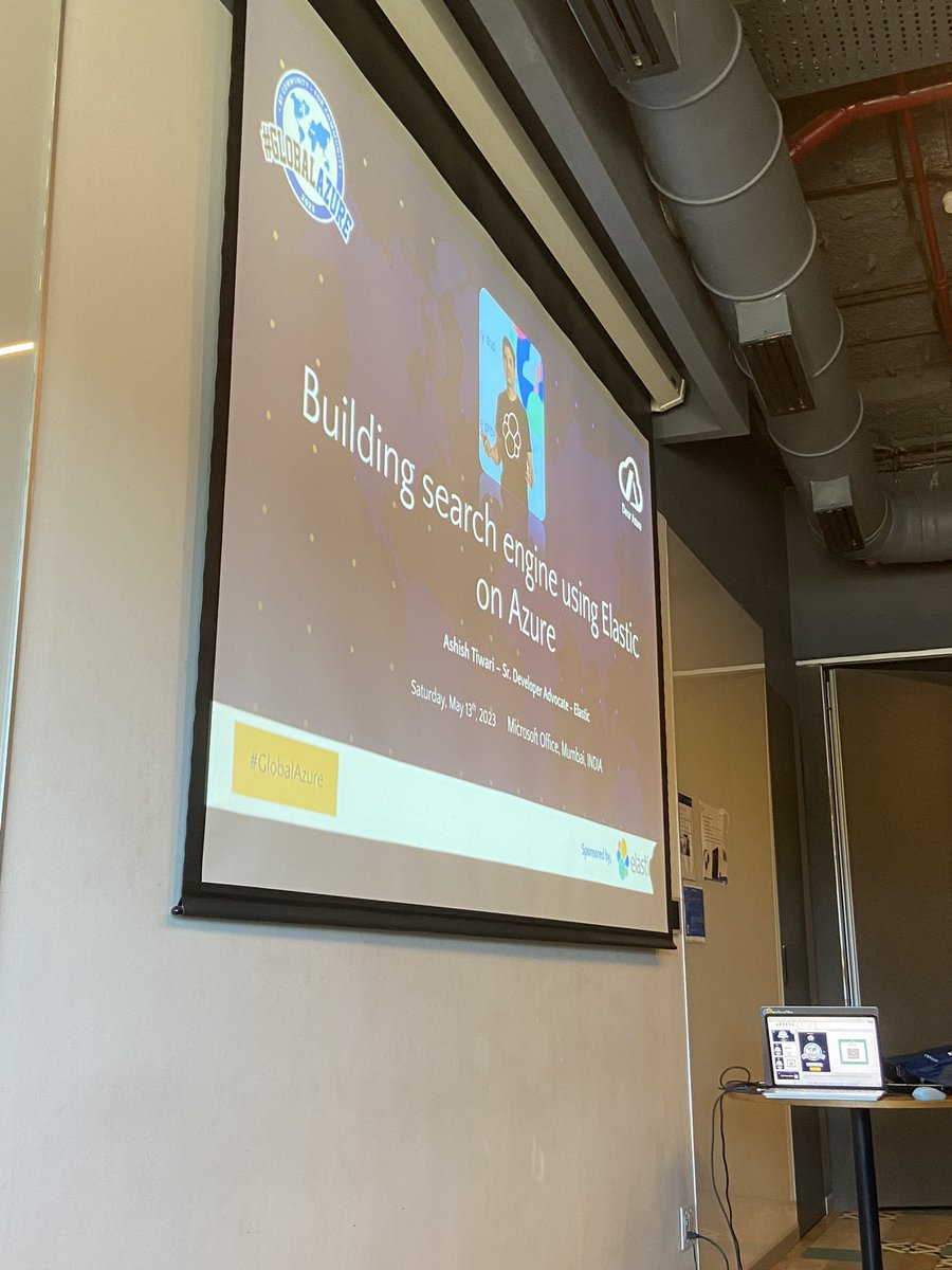 koli25harsh's tweet photo. @nilexshinde @dearazure_net @elastic @KasamShaikh @_ashish_tiwari @saihacksoft @ElasticMumbai @TechFero @TrainerKrunal I'm here at Global Azure Day! Attending a workshop on building a search engine using Elastic on Azure. The combination of Elastic's powerful search capabilities and Azure's scalability is a game changer. Can't wait to build my own search engine.
#ElasticOnAzure #GlobalAzureDay https://t.co/caEiPxICvf