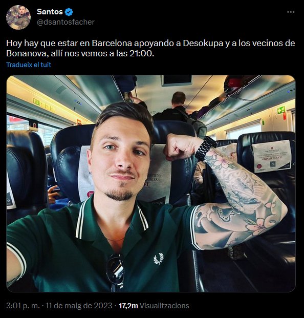 davidmelero__'s tweet image. També amb la presència de YouTubers i influenciadors (Ricky Edit i @ Dsantosfacher) d'ideologia d'extrema dreta que mouen milers de seguidors a les xarxes socials, un component clau per promoure i difondre, sobretot a les generacions més joves, un missatge populista i fals.