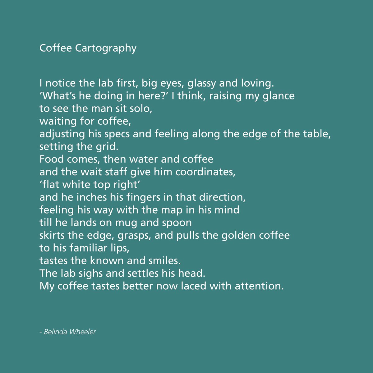 belindalovestea's tweet photo. Witnessing this scene in a cafe in Melbourne last year captivated me and I pulled out my notebook and wrote this poem as I drank my coffee.
#poem #restoried #coffee #cartography #mapping #attention #payattention #beauty #creativeliving https://t.co/E5pVsoo5e8