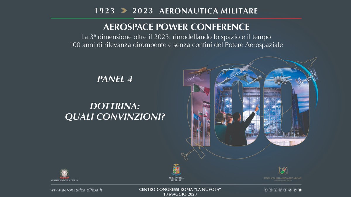 ItalianAirForce's tweet image. #AeroSpacePowerConference #ASPC23
Nel 4° panel &quot;Dottrina: quali convinzioni?&quot; si cercano di identificare quali convinzioni e quali insegnamenti dovrebbero ispirare le future decisioni militari in un ambiente tecnologicamente rivoluzionato.
➡️youtube.com/live/EXehs3GRL…