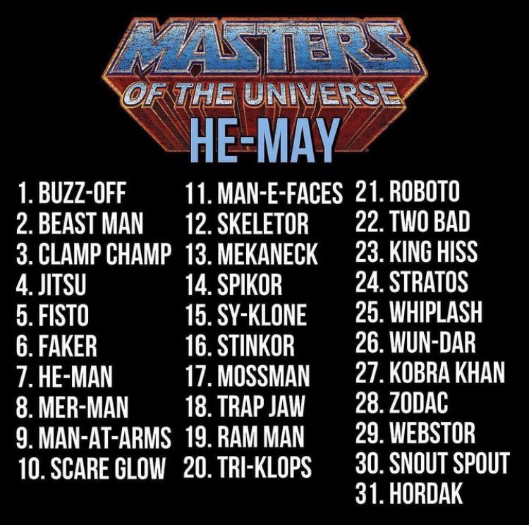 MOTUdrawing's tweet photo. Hey Gang! Feel free to join in the fun of
π₯He-May
over on Instagram, hosted by @nathstones
A different MOTU character drawing prompt for each day.
New art or breath new life into your old drawings. Use the hashtag #hemay and tag us as well! #motudrawingchallenge #heman #motu https://t.co/q18xvI9BkY