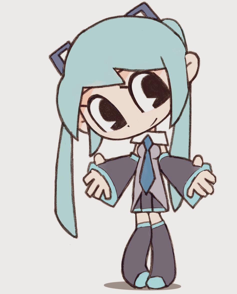 初音ミク「#初音ミク 私がこのハッシュタグを使うことは滅多にない。あの方は宅八郎系の演技を」|しるくれのイラスト