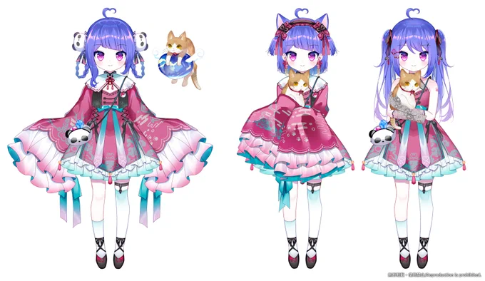 ラヴカ・ラピスちゃん(@ Loveca_Boss )の新衣装/キービジュアルのお仕立て&撮影のお手伝いをしました! (※肉屋むぎ先生(@ ushinobero)のデザインをブラッシュアップさせていただきました)