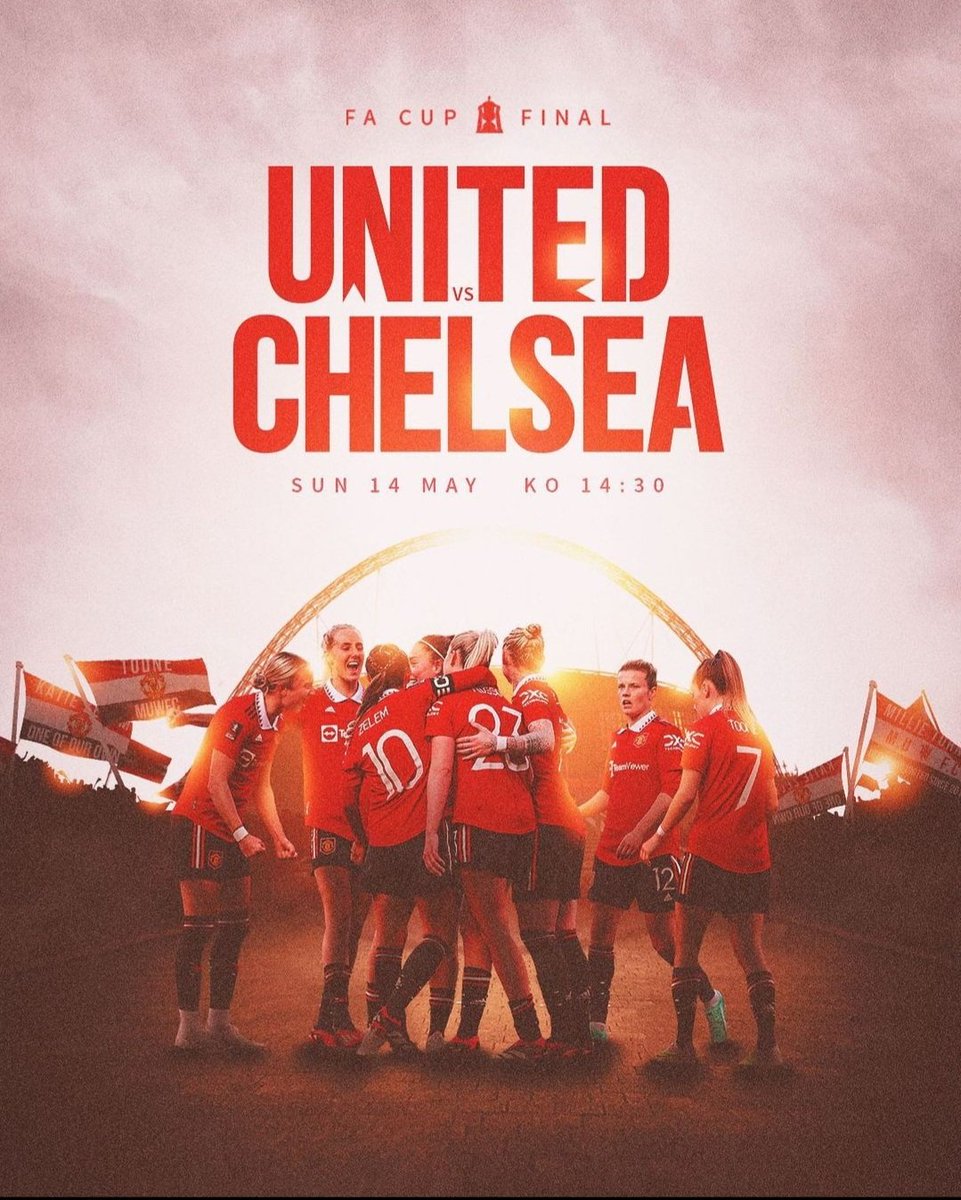Women's FA Cup Final Tomorrow 😁 <a href="/ManUtdWomen/">Manchester United Women</a> - wish I was going to Wembley to watch you win 🏆 ❤️ #FACupFinal #cupfinalsunday
