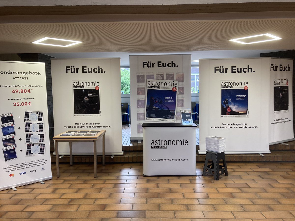 AstronomieMag's tweet photo. Alles bereit auf dem ATT. Kommt vorbei… Heute von 10 bis 18 Uhr in Essen. https://t.co/YDkiRAXMdP