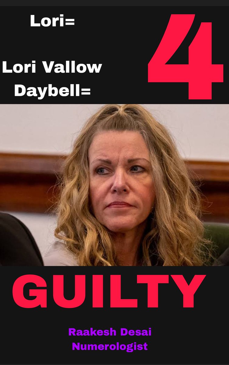 raakeshdesai4's tweet image. #numerology, #numerologyreading,
#numerologychart, #numerology101, #numerologylove
#numerologylife  #LoriVallowDaybell, #LoriVallow, #Daybell,
#ChadDaybell, #missingchildren, #cultmom, #truecrime, and
#truecrimecommunity.