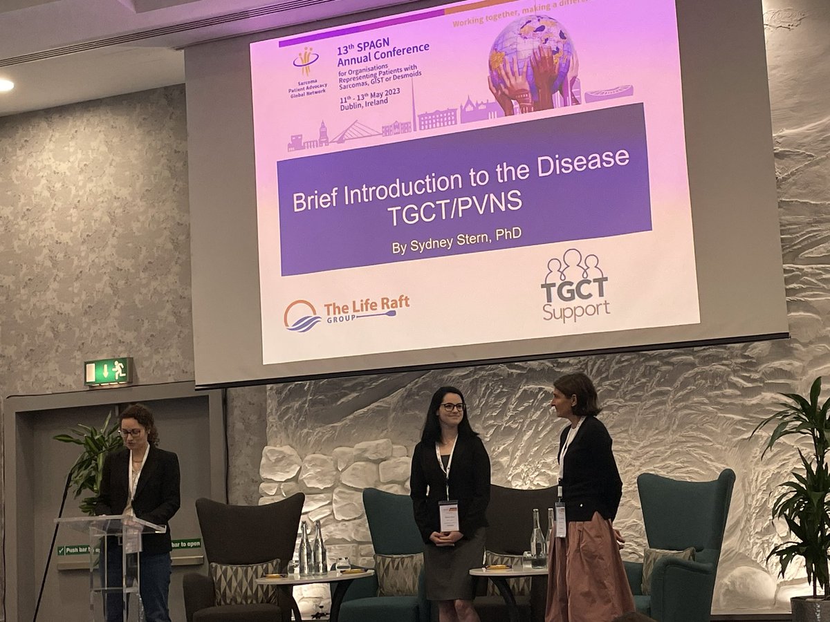 SarcomaIreland's tweet image. SPAGN’s Executive Director Kathrin Schuster introducing @stern_sydney & @SilviaStacchia to present updates from the TGCT Consensus Paper - a joint patient-expert initiative