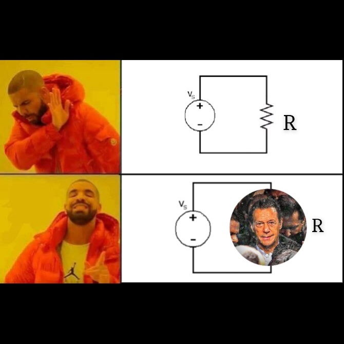Im_suffi's tweet image. Resistance 🤘🏻
#imrankhan #electricalcircuit #Resistance  #meme #funnymeme
