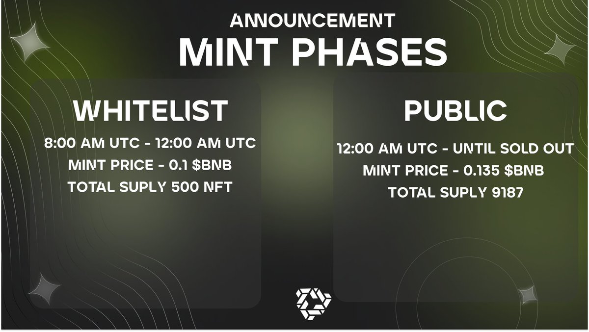 📔WHITE LIST PHASE HAS BEEN STARTED.

⏰8:00 AM UTC - 12:00 AM UTC.

💥MINT NOW: MINT
 (eminerco.io/coming-soon/)

#nft #mint #giveaway