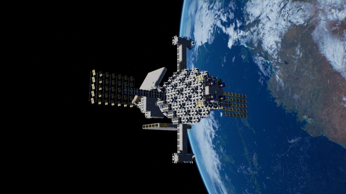 solargene_game's tweet image. New Colony Ship in production in Earth Orbit. This one will be heading for Saturn probably.
#solargene #gamedev #Space
