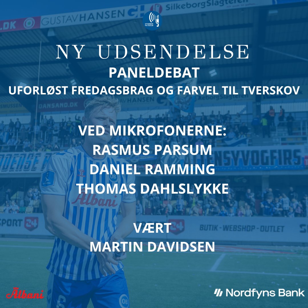 obstemmer's tweet photo. 🔊NY UDSENDELSE🔊
Uforløst uafgjort, Sabbi stime og Tverskovs farvel - Vi vender det hele med:
🔵 @RParsum
⚪ @dahlslykke_tds
🔵 @DanielLerke
🎙️ @mpbdavidsen
Partner: Nordfyns Bank & Albani
#obdk #sldk #obaab https://t.co/R6UkQnUxtu