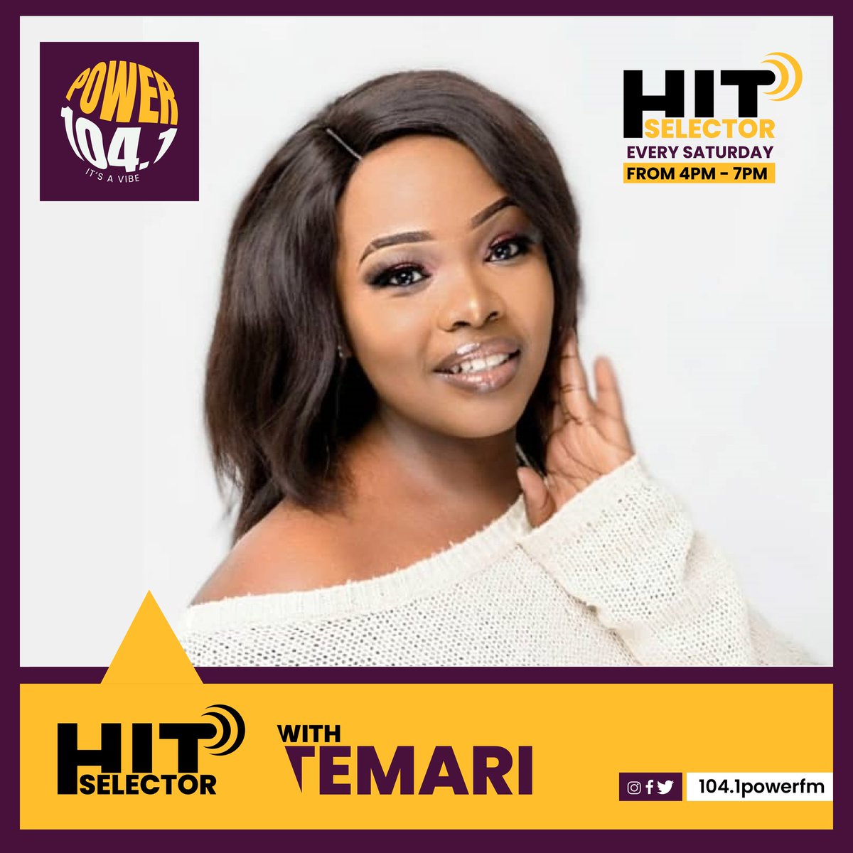 PowerFMRwanda's tweet image. #HitSelector is back bigger and better. Every Sato at 4 pm, don't miss with @Temari_godess  as she bring the party vibes right to your comfort.
powerfm.rw
#PowerFm | #HitSelector