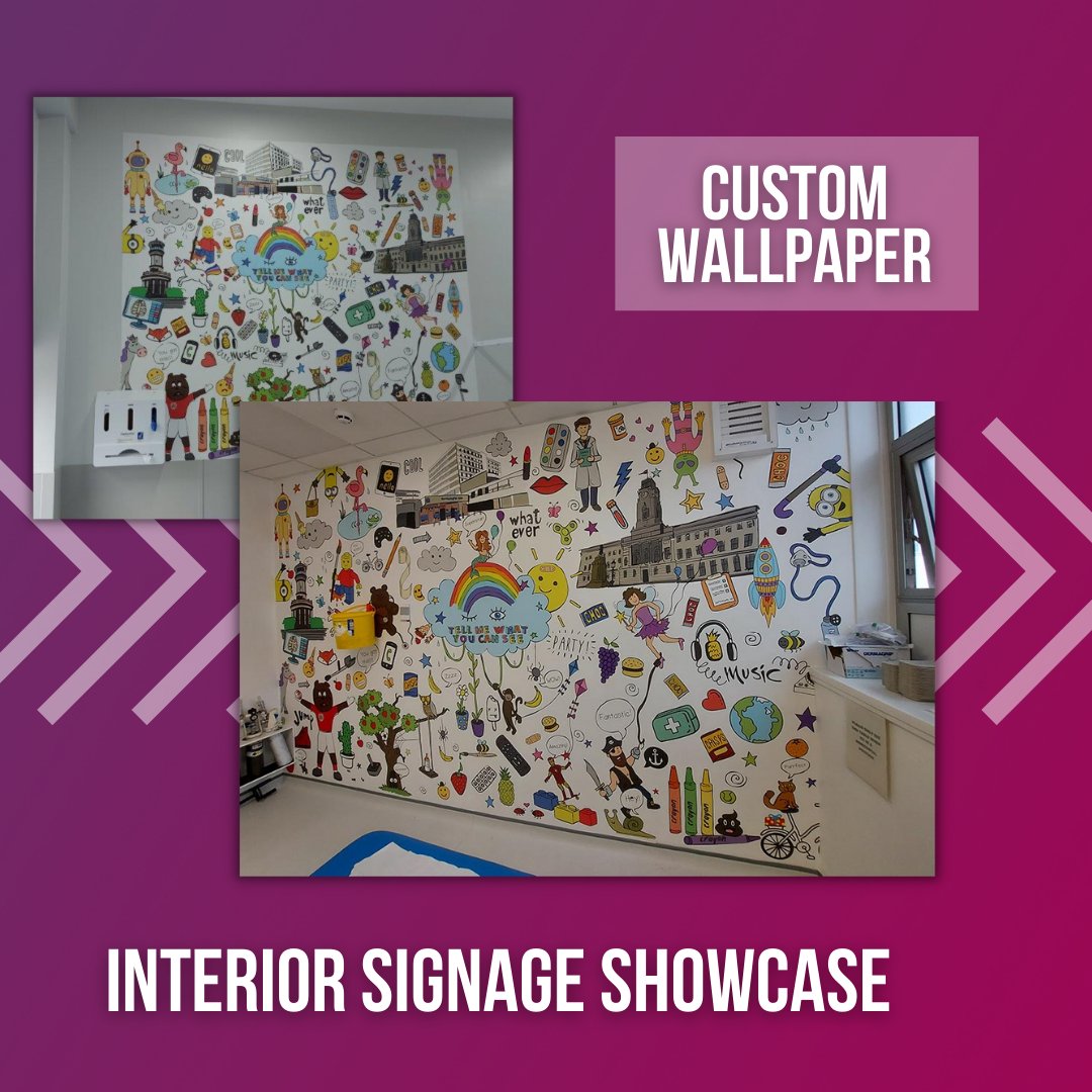 SXAylesbury's tweet image. Custom wallpaper, wall graphics, architectural finishes and so much more! 
we can help bring your brand to life! For more information, speak to us today on 01296 339998.
#signsexpress #interiorsignage