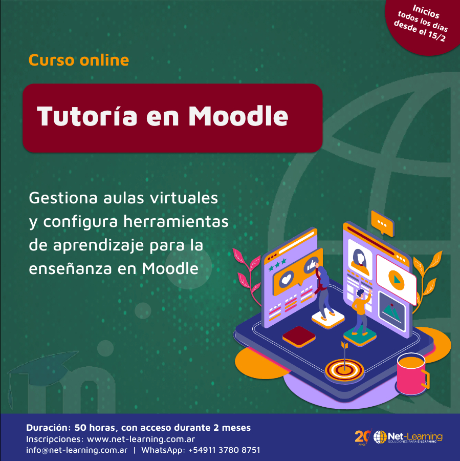 Aprende a crear aulas virtuales en #Moodle y domina  los recursos de la plataforma para enseñar a distancia net-learning.com.ar/curso/tutoria-…
Certificado digital y micro credenciales para verificar las competencias adquiridas. ¡Inscríbete!
#cursos #cursosonline #elearning