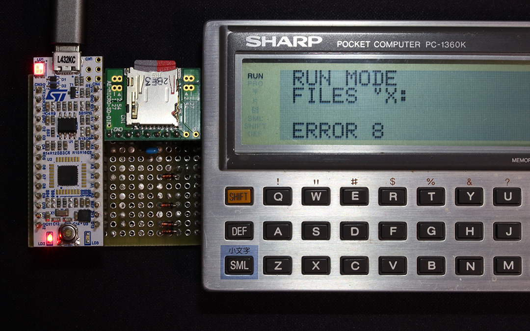 YuuichiAkagawa's tweet photo. PCBv1版のピンアサインとBSS138でほぼと同じものを作ってみた。動作は同じ傾向。
PC-1360KでFILESがERROR 8。
#ポケコン #ce140f https://t.co/kX2n1Ml8WR