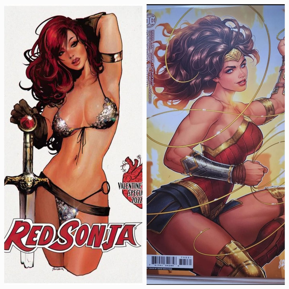 Who wins this fight? Red Sonja or Wonder Woman? Vote for your choice in the comments section. #RedSonja #DynamiteComics #WonderWoman #DCComics
