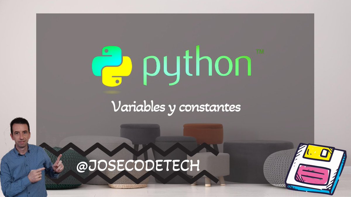 josecodetech's tweet photo. Ya tienes disponible el video de la clase en directo de este jueves pasado, donde vimos #variables y #constantes con #python -> https://t.co/OxsonMBtjp #programando con #josecodetech https://t.co/BdIKMWcv5E