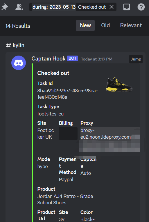 easy cop with our new feature 🧧 proxy:@NoontideProxies bot:@KylinBot CG :@Goodfellas_Club @SofloSupply @Nootify @LaboratoryIO @astroalertscg @Sneakergraaiers @CopfirstNotify @JIGIONotify @hypelabeu @GoldenSocietyEU