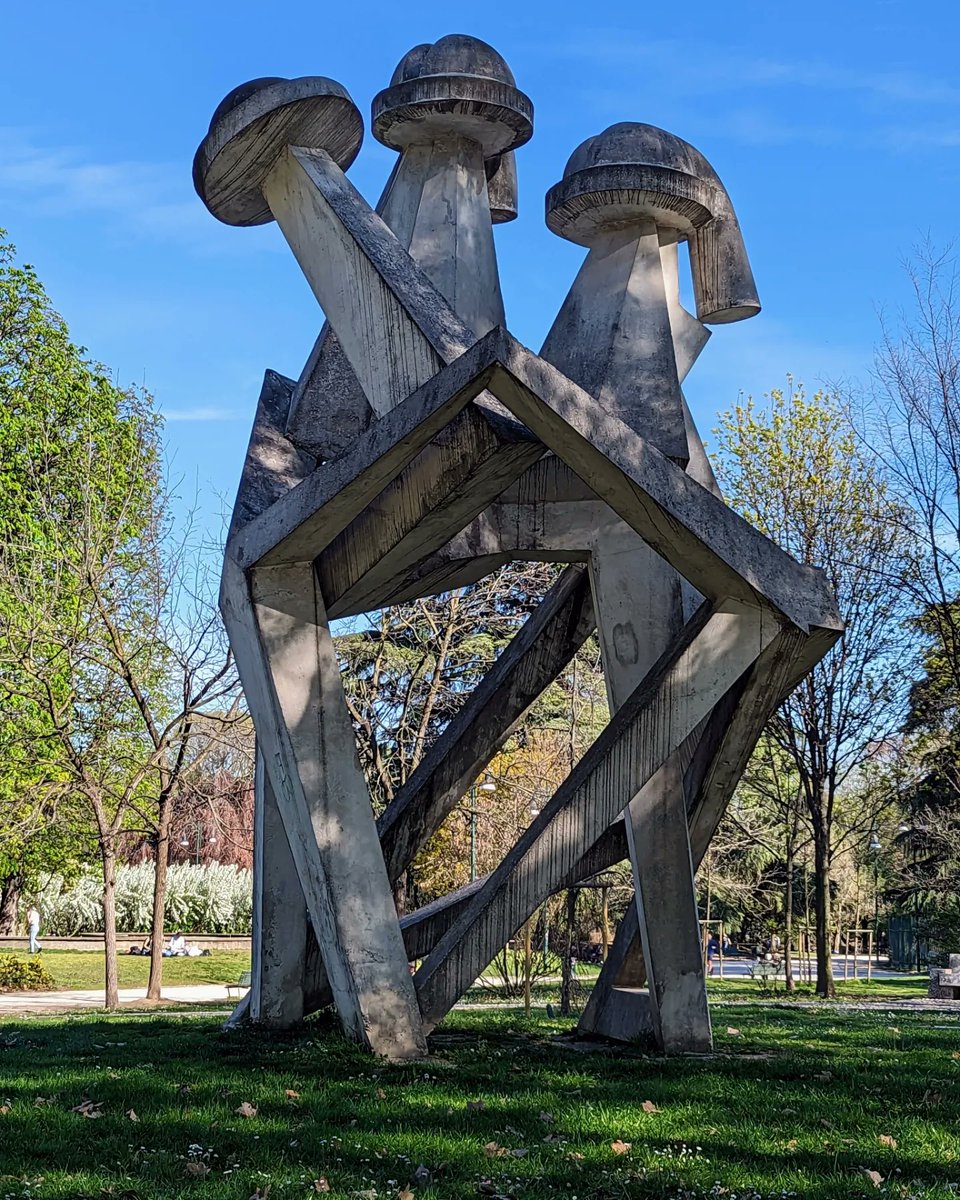 'Kiosk' by George Roccamonte in Sempione Park, Milan. 1973 created for the XV Triennale di Milano #sculpturesaturday