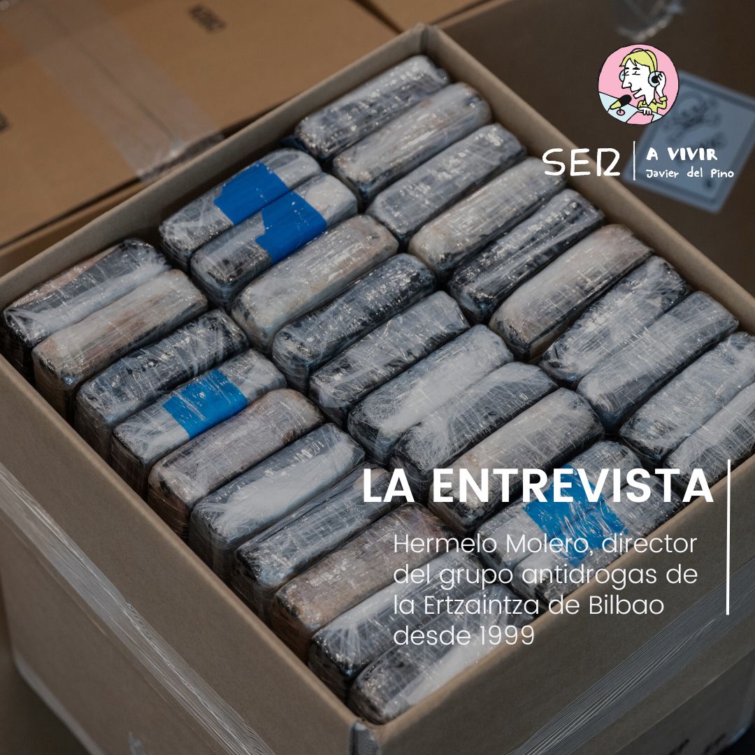 Avivir's tweet photo. Hermelo Molero: "La proliferación del consumo de drogas sintéticas entre nuestros jóvenes es alarmante. Estamos ante un problema muy serio. Tenemos que darles más información sobre sus efectos nocivos".

📻Con el director del grupo antidrogas de la Ertaintza de Bilbao desde 1999. https://t.co/T4NPJLXKla