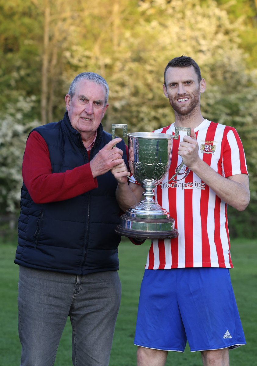 Chairman Bill Halfpenny presents the Premier Division trophy to <a href="/SANDAAMATEURS/">S&A Amateurs</a> player to Rob Lamont. A double winning season for the S&amp;A Amateurs Sunday 1st team for the second year running.