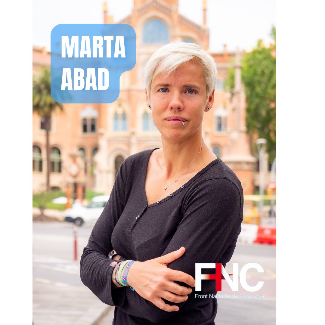 Marta Abad Gener, nascuda a  Barcelona el 1984, infermera per vocació i activista sindical. 

🖋️ “Em presento amb el <a href="/FNCBarcelona/">FNC Barcelona</a> perquè Barcelona ja no és la ciutat que m’ha vist créixer ni la reconeixo com a tal. Recuperem-la.”