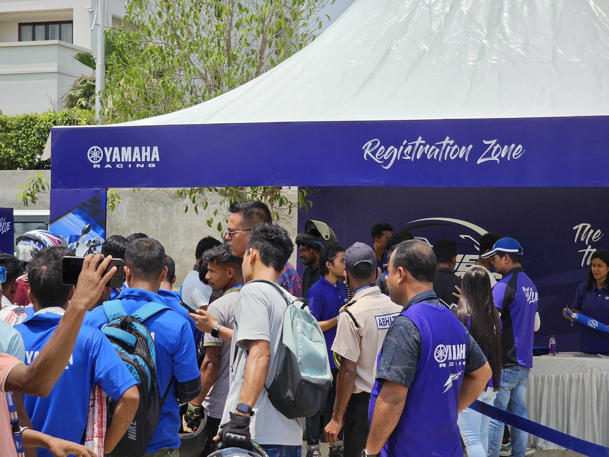India_Yamaha's tweet photo. The riders are navigating the Gymkhana course. The fashionistas are exploring the style zone. There's music, dancing and non-stop action as Guwahati answers the Call of the Blue!
#COTBWeekend #YamahaMotorIndia #COTBGuwahati #CallOfTheBlue https://t.co/tYX6w1sFkd